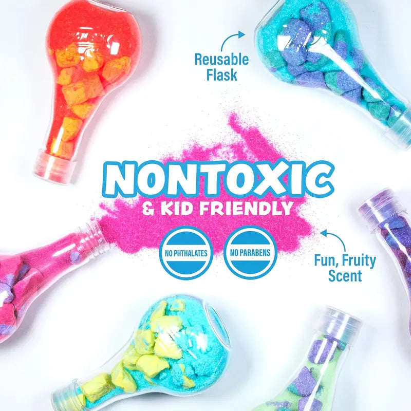 FizzLab™ Erupting Bath Potions - Color-Changing, Foaming Volcano Bath Bombs That Make Bath Time Magical