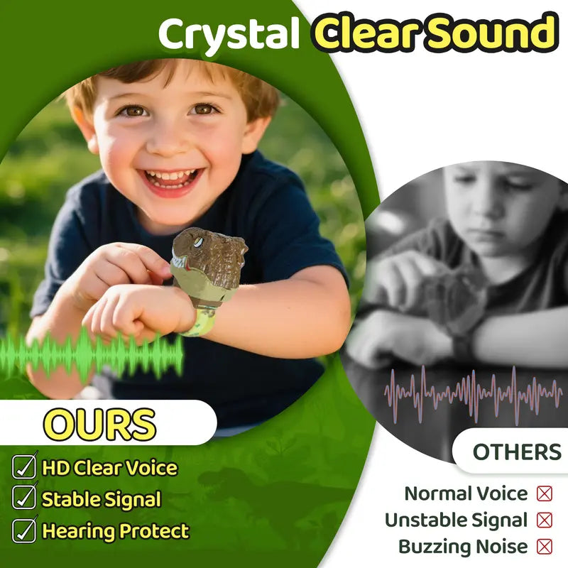 DinoTalk™ Wrist Walkie Talkies - Hands-Free Dino Adventure Play (2-Pack)