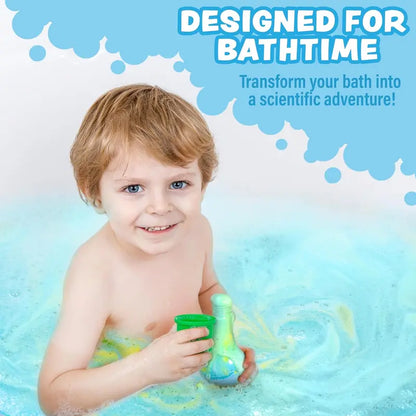 FizzLab™ Erupting Bath Potions - Color-Changing, Foaming Volcano Bath Bombs That Make Bath Time Magical