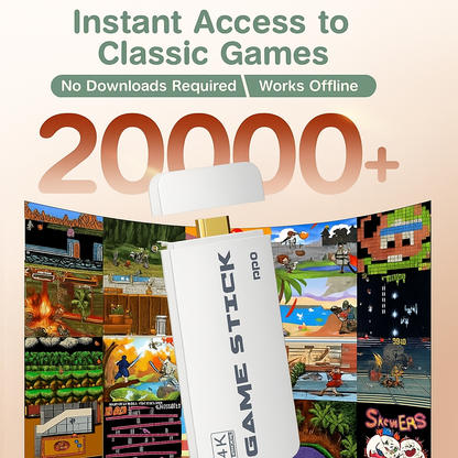 FamilyStick™ Console - 20,000+ Classic Games, Plug-and-Play, Family Gaming