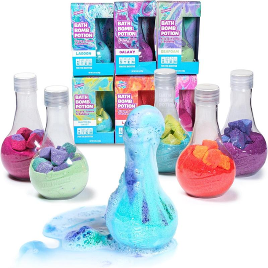 FizzLab™ Erupting Bath Potions - Color-Changing, Foaming Volcano Bath Bombs That Make Bath Time Magical