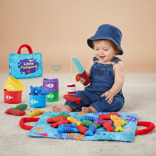 TinyCatch™ Montessori Fishing & Sorting Set - Keeps Toddlers Busy While Learning Colors & Counting