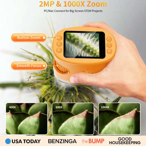 NanoVue™ – Pocket Microscope That Makes Kids Obsessed With Exploring the World Up Close (Capture Their Discoveries Forever)