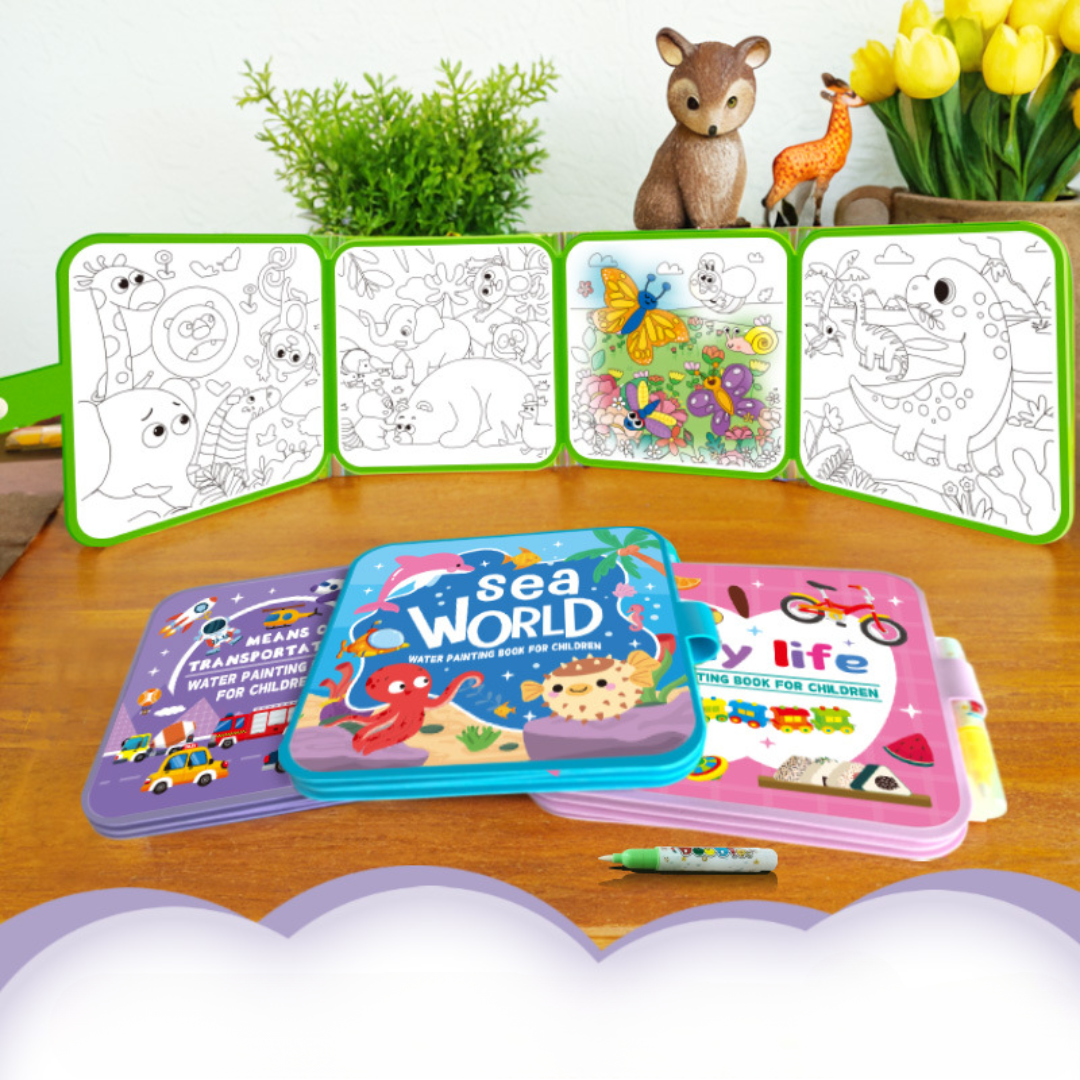 Mess-Free Reusable Water Coloring Book Blumi Baby