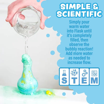 FizzLab™ Erupting Bath Potions - Color-Changing, Foaming Volcano Bath Bombs That Make Bath Time Magical