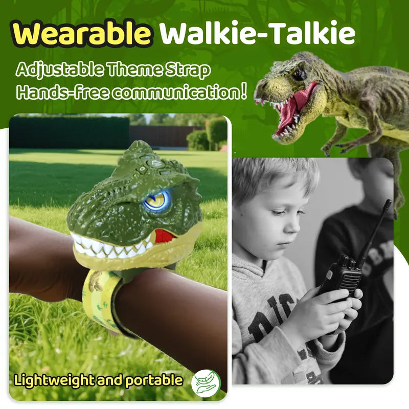 DinoTalk™ Wrist Walkie Talkies - Hands-Free Dino Adventure Play (2-Pack)